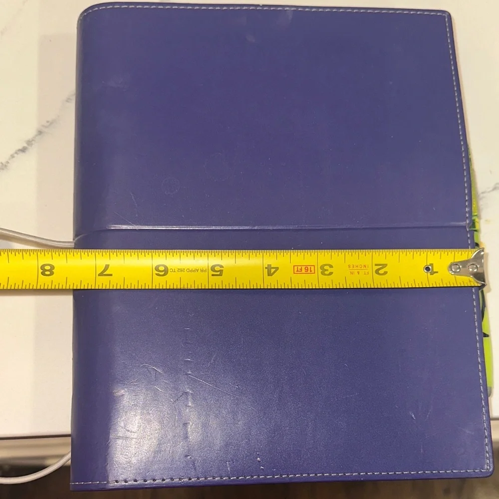 Purple Leather filoFAX folio planner organizer with many extras